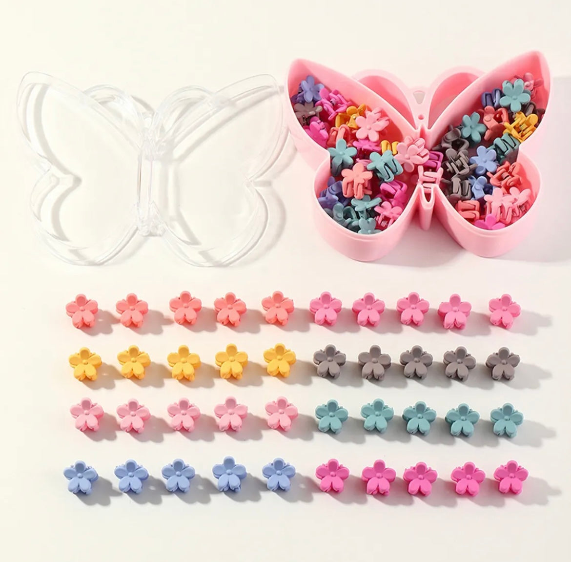 Mini Flower Hair Clip Set